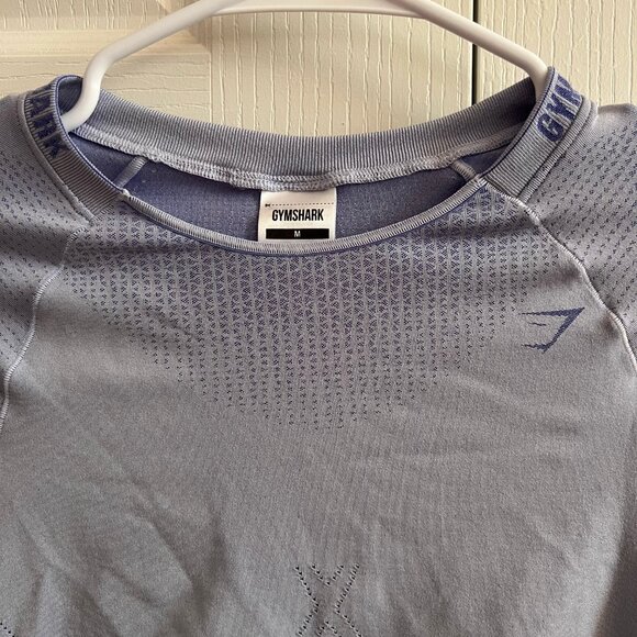 Gymshark Cropped Long-Sleeve Top - Periwinkle - Picture 2 of 3